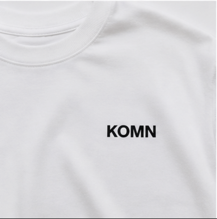 A minimal plain white oversized crewneck t shirt, close up  